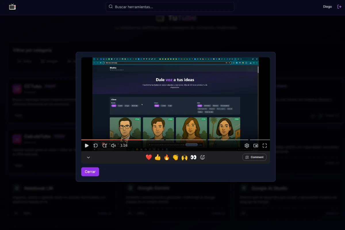 Herramientas de generación de vídeo en Mitubo