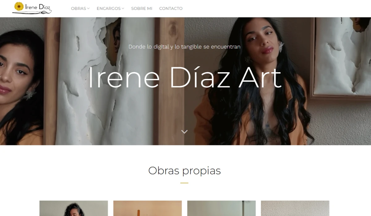 Diseño web del portfolio Irene Díaz Art