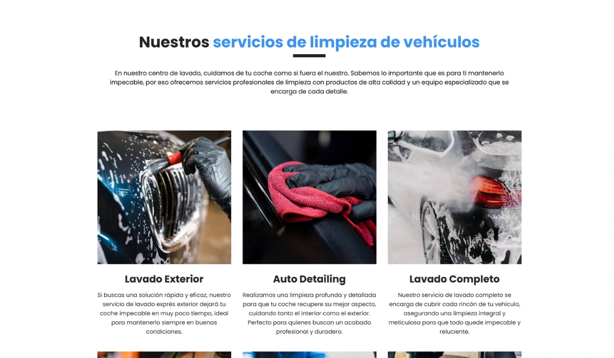 Centro de lavado de coches en Ponferrada