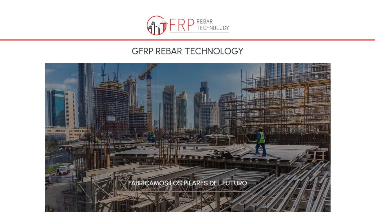 Diseño web de página de productos GFRP Rebar Technology