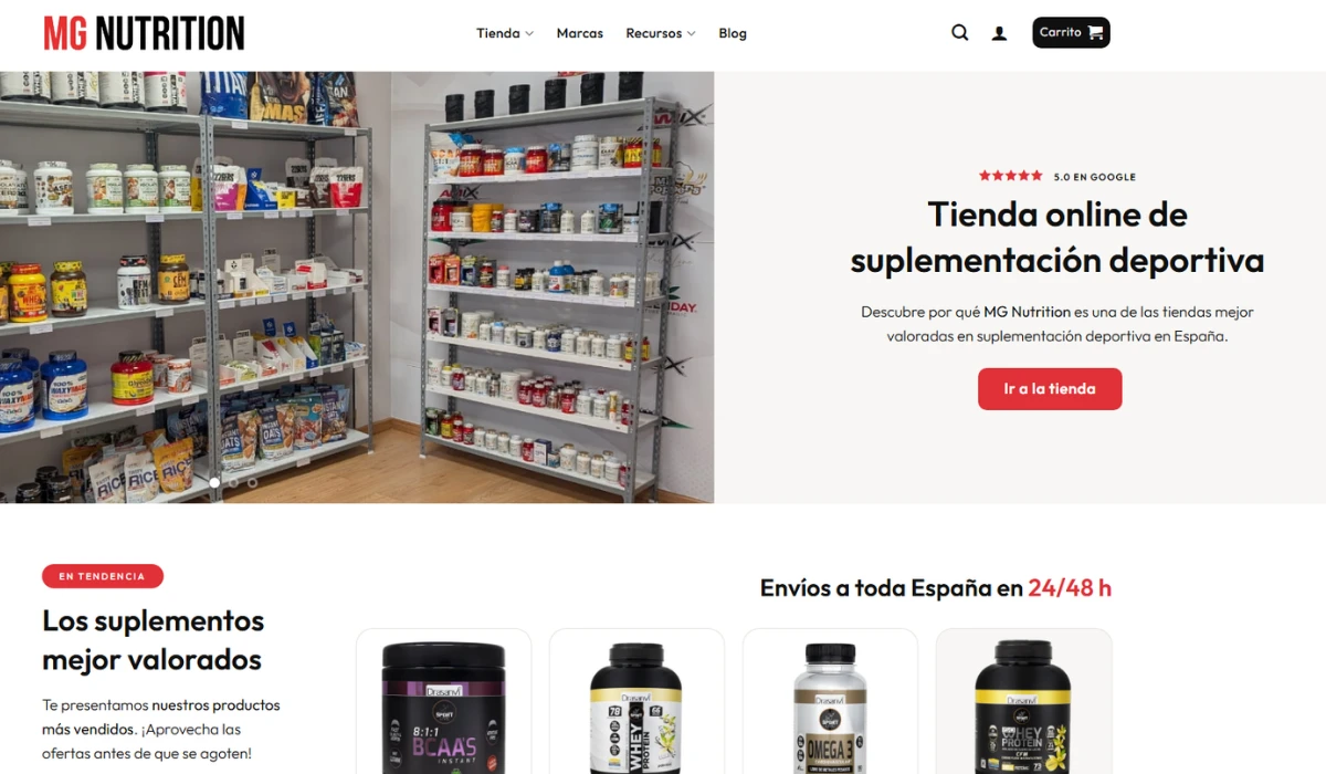 Tienda online MG Nutrition